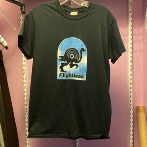 Flightless Records chrome t-shirt